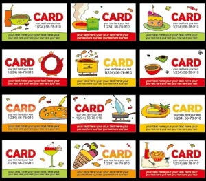 Collection Of Vector Food Business Card Templates