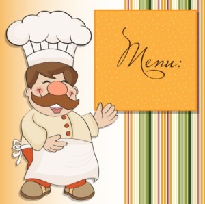 Cute Cartoon Restaurant Menu Design Vector
