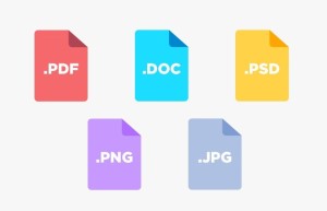 Flat Document Type Icons PSD