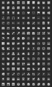 170+ Minimal Glyph Icon Set PSD