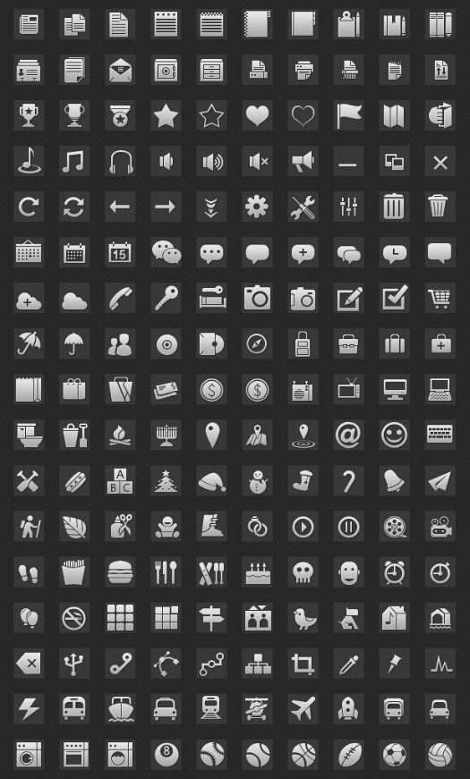 170+ Minimal Glyph Icon Set PSD