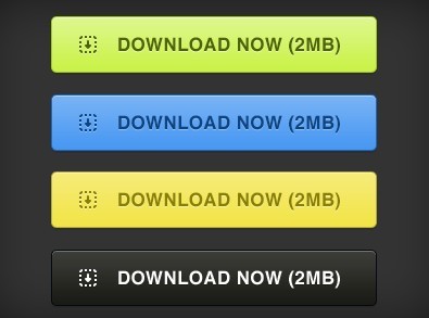 4 Clean Download Button Templates PSD