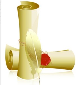 Elegant Paper Scrolls Vector 02