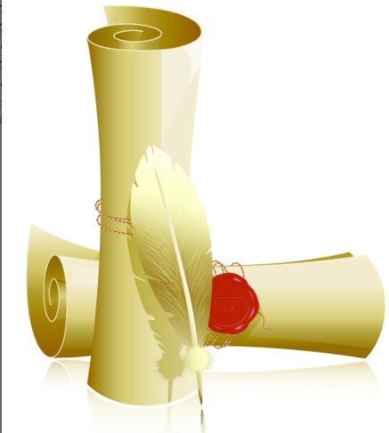 Elegant Paper Scrolls Vector 02