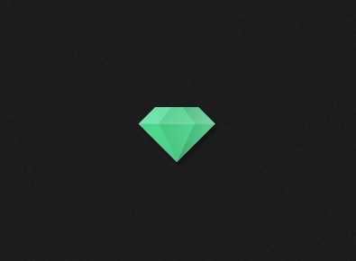 Flat Green Diamond PSD