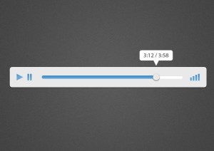Minimal Flat Audio Player PSD