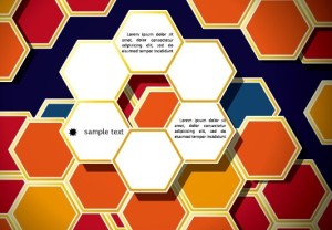 Colorful Origami Hexagon Background Vector