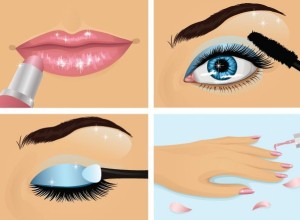 Vector Beautiful Makeup Ideas Illustration 01