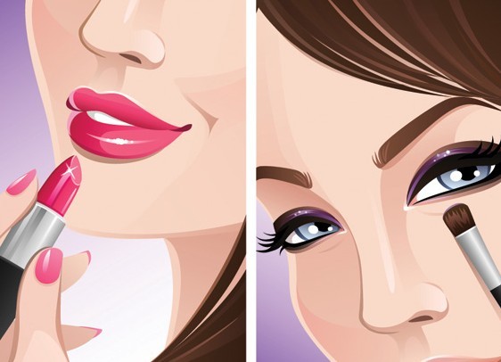 Vector Beautiful Makeup Ideas Illustration 02