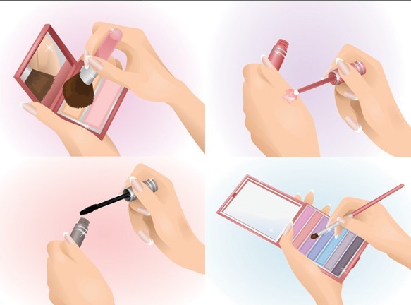 Vector Beautiful Makeup Ideas Illustration 03