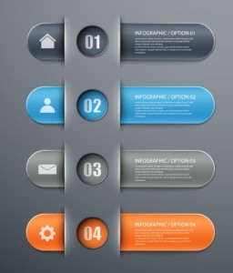 Fashion Infographic Number Options Design Elements Vector 02