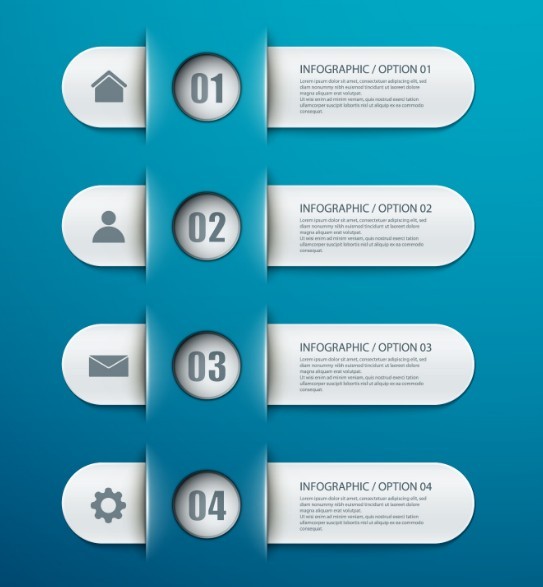Fashion Infographic Number Options Design Elements Vector 03