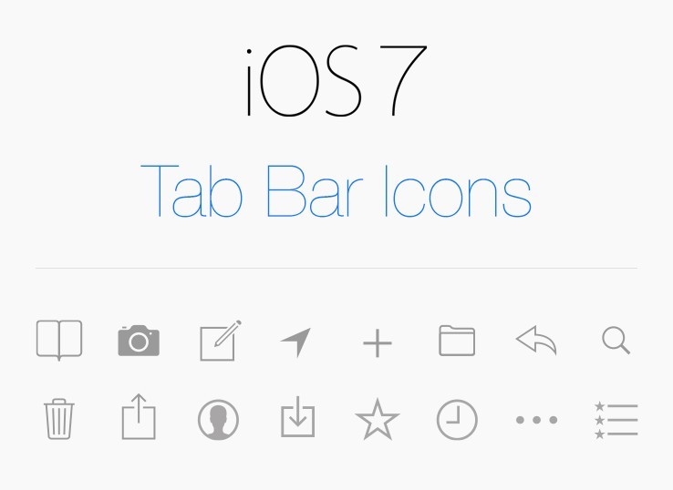 New iOS 7 Style Tab Bar Icons