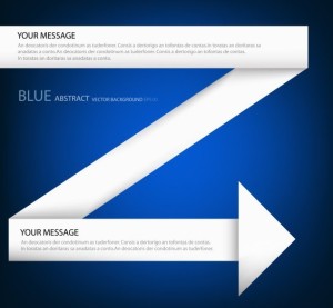 Simple Infographic Arrow with Blue Background Vector