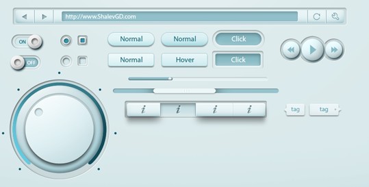 Subtle Blue UI Kit