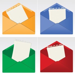 4 Colorful Vector Envelope Icons