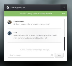 Live Support Chat UI PSD