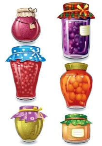 Set Of Vector Canned Fruit Icons 01