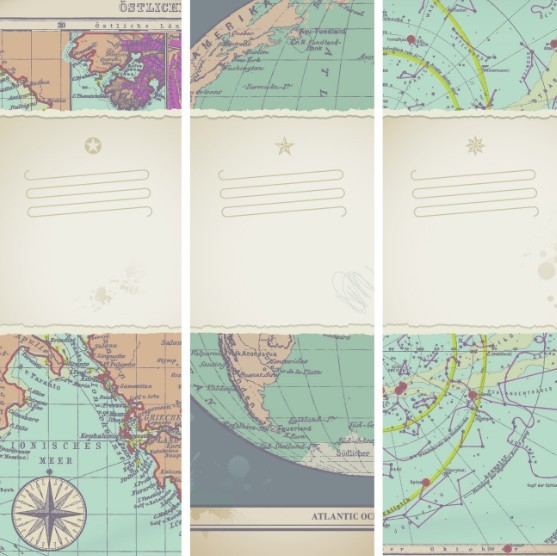 Vector Broken World Maps 01