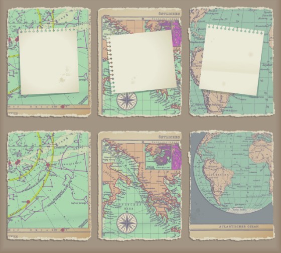 Vector Broken World Maps 02