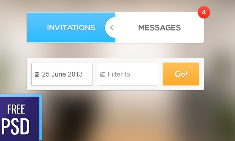iOS Tabs UI Elements PSD