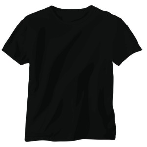 Black Short Sleeve T-shirt Template Vector