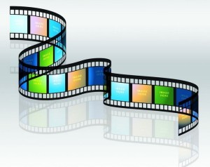 Colorful Strip Film Cover PSD