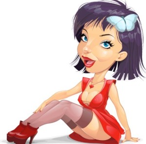 Sexy Cartoon Woman Vector 05