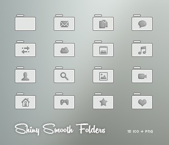 Shiny Smooth Folders Icons