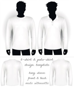 White T-shirt and Polo-shirt Templates Vector 02