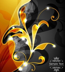 Fresh Swirl Floral Background Vector 04