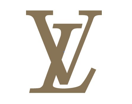 Simple Brown Louis Vuitton Logo Vector