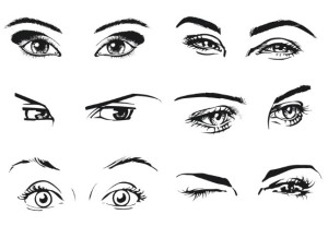 Vector Sketch Woman Eyes