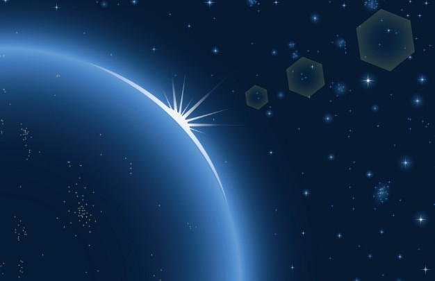Blue Science Space Background Vector 01