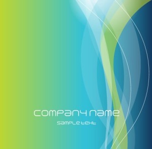 Clean Curved Abstract Lines Card Template Vector
