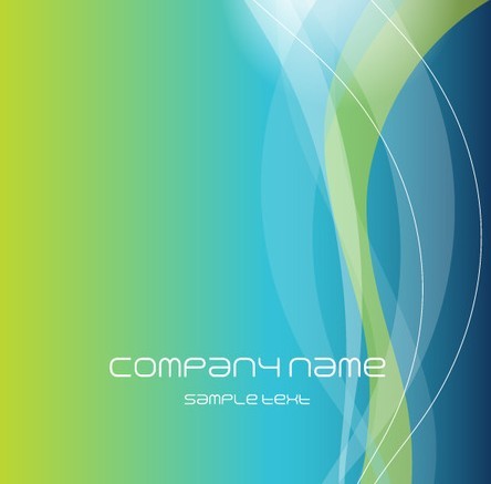 Clean Curved Abstract Lines Card Template Vector