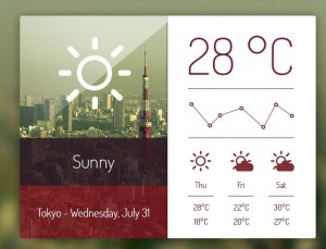 Elegant Weather Dashboard PSD