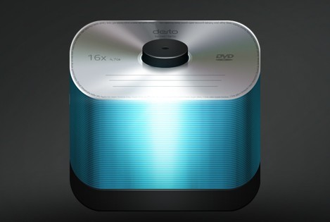 Glossy DVD Cake PSD