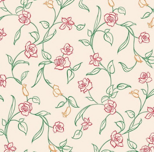 Vector Small Flower Pattern Background 04