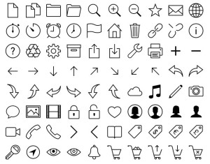 240+ iOS 7 Icons Vector