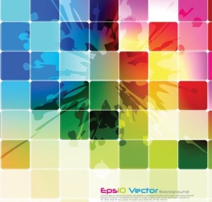 Abstract Colored Blocks Background Vector 01