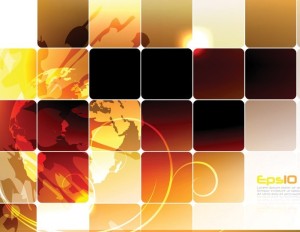 Abstract Colored Blocks Background Vector 02