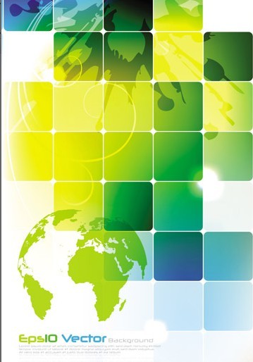 Abstract Colored Blocks Background Vector 03