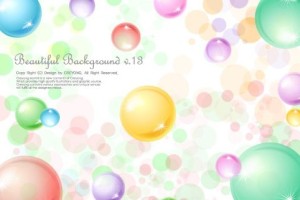 Beautiful Colored Bubbles Background Vector 01