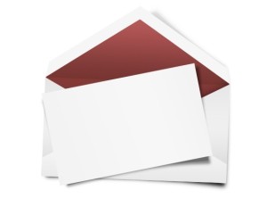 Blank White Envelope and Letter Paper Template PSD