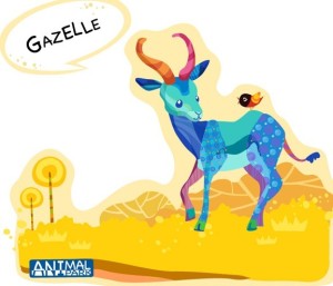 Cute Cartoon Gazelle Illustration Vector
