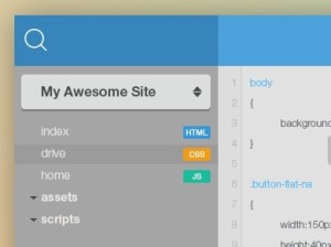 Flat Code Editor GUI PSD
