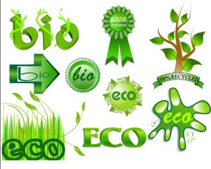 Green ECO & BIO Concept Icons Vector