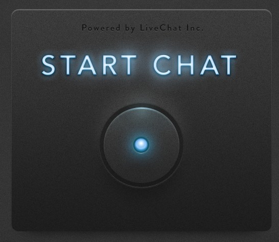Sleek Dark Live Chat Button PSD