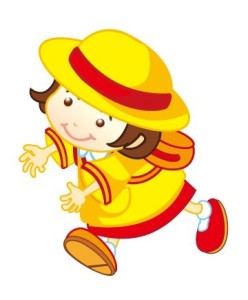 Vector Illustration Of Kid Carrying A School Bag 01
